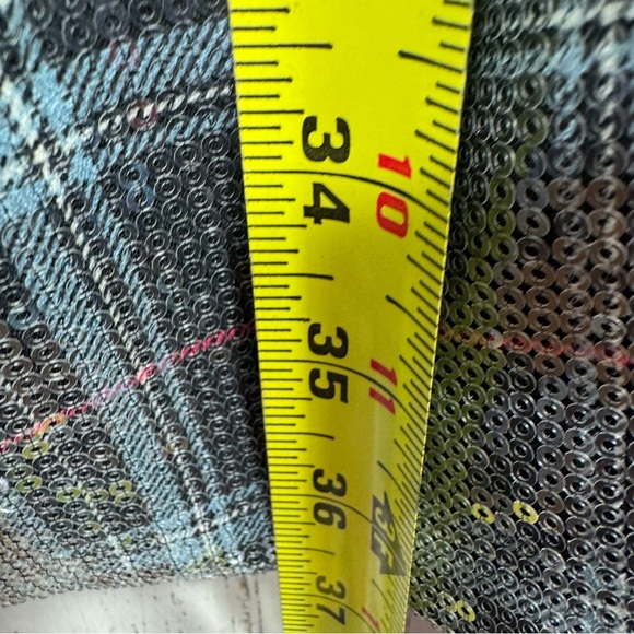 Torrid Plaid Sequin Blazer Gray Black Chic Glam Plus Size 5X Casual Artsy - Picture 15 of 15